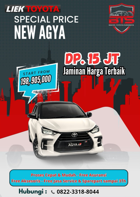 Harga Toyota Agya 2026 - Promo Toyota Surabaya 2026