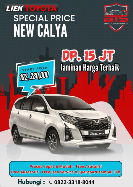 Harga Toyota Calya 2026 - Promo Toyota Surabaya 2026
