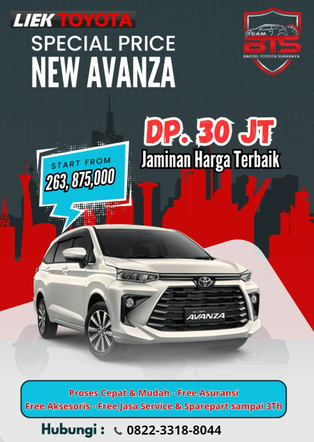 Harga Toyota Avanza 2026 - Promo Toyota Surabaya 2026