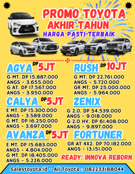 Promo Toyota Akhir Tahun 2023 